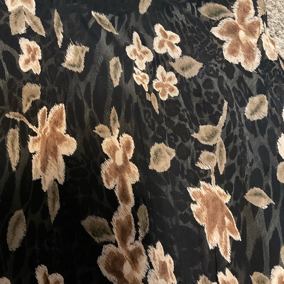 Reversible Floral and Animal Print Women's Maxi Skirt Flowy Small - Picture 6 of 7